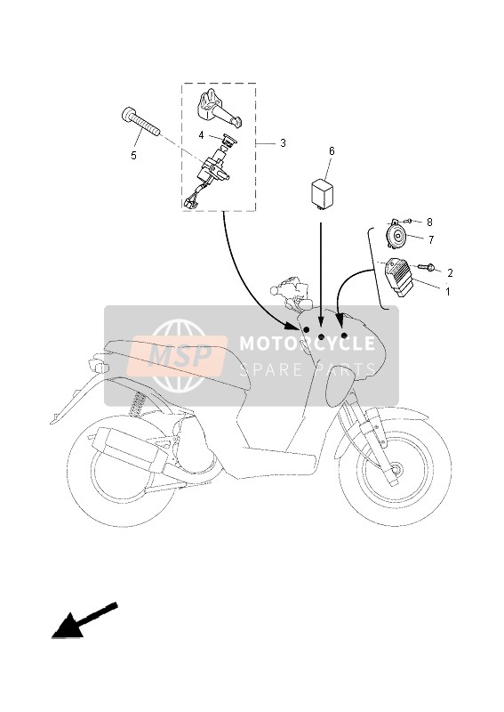 Yamaha EW50N 2014 Eléctrico 1 para un 2014 Yamaha EW50N